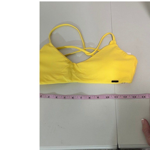 FIIRE Yellow High Waisted Bikini Set Strappy Back Two Piece Swimsuit Small NEW - Picture 3 of 8
